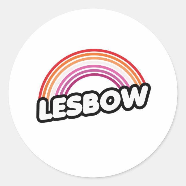 Lesbow - Sunset Classic Round Sticker (Front)