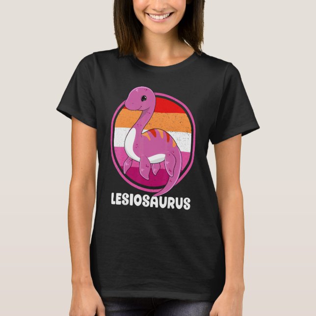 Lesiosaurus Lesbian Plesiosaurus Lgbtq Gay Pride M T-Shirt (Front)