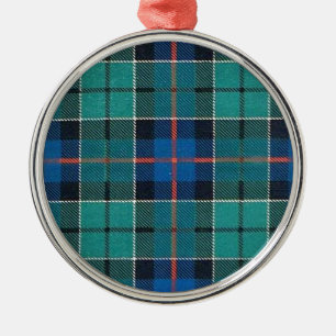 LESLIE FAMILY TARTAN METAL TREE DECORATION