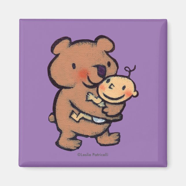 Leslie Patricelli Big Brown Bear Hug Magnet (Front)
