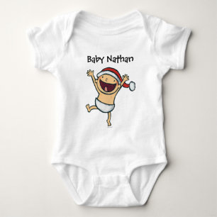 Leslie Patricelli's Baby Dancing In Santa Hat Bodysuit
