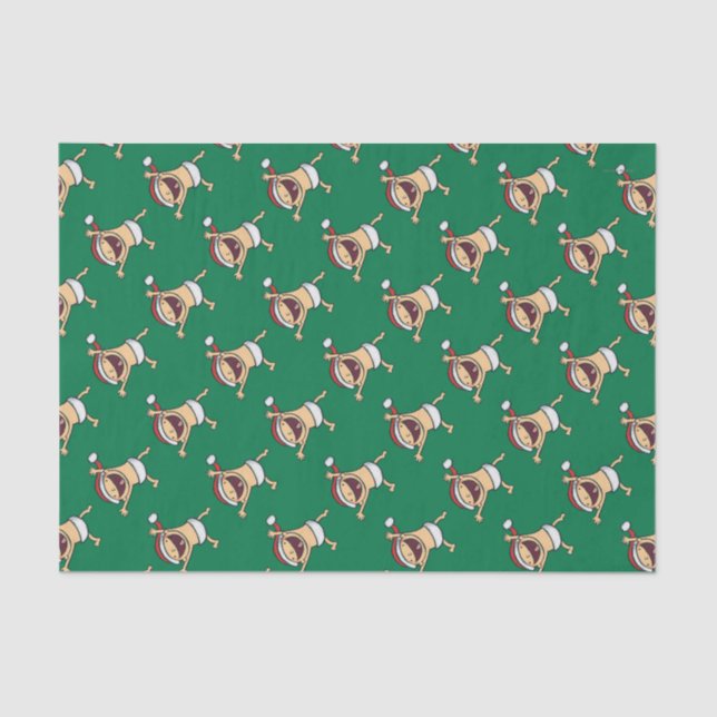 Leslie Patricelli's Baby Dancing In Santa Hat Tissue Paper (Front)