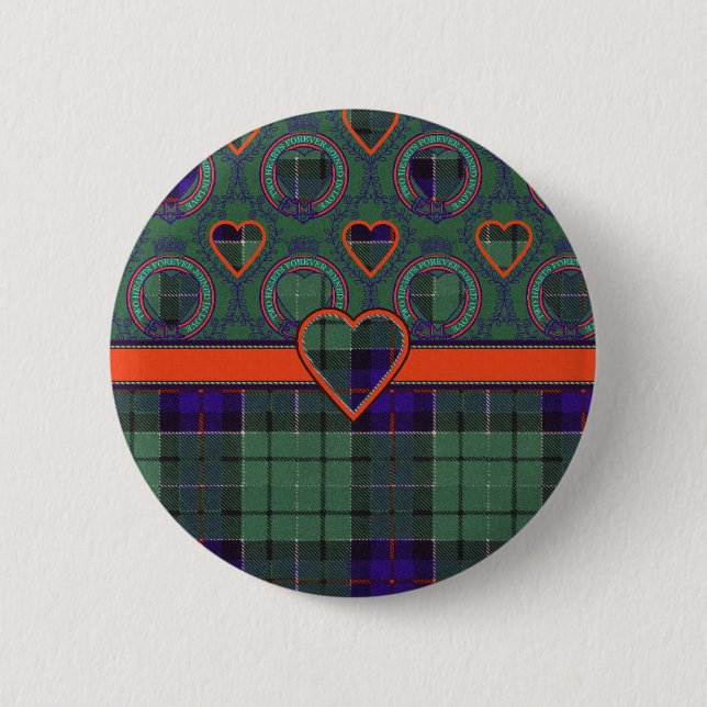 Leslie Scottish tartan 6 Cm Round Badge (Front)