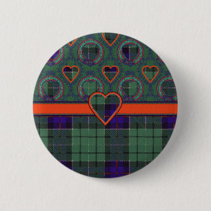 Leslie Scottish tartan 6 Cm Round Badge