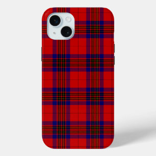 Leslie tartan red blue purple plaid iPhone 15 mini case