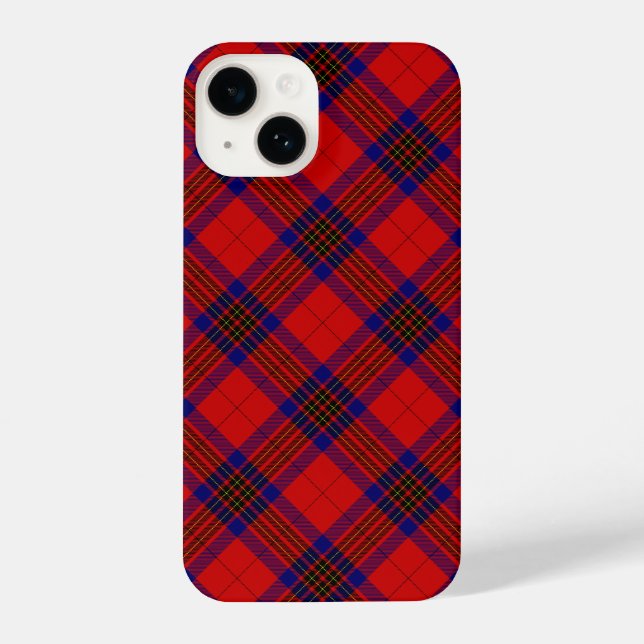 Leslie tartan red blue purple plaid iPhone case (Back)