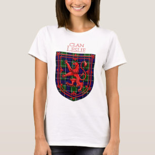 Leslie Tartan Scottish Plaid Lion Rampant T-Shirt