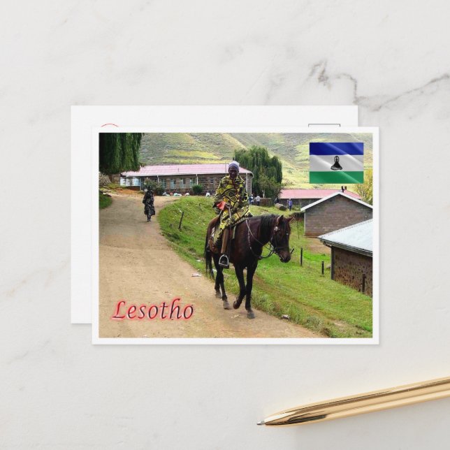 Lesotho - Basotho - Postcard (Front/Back In Situ)