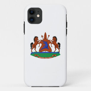 Lesotho coat arms flag country symbol heraldry emb iPhone 11 case