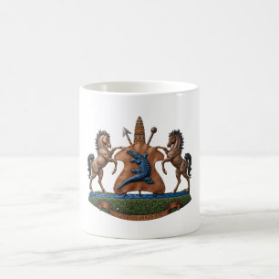 Lesotho coat arms flag country symbol heraldry emb coffee mug