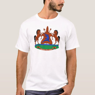 Lesotho coat arms flag country symbol heraldry emb T-Shirt