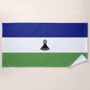 Lesotho flag beach towel