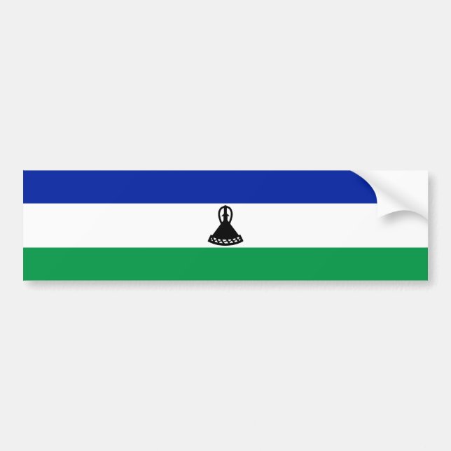 Lesotho Flag Bumper Sticker (Front)
