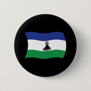 Lesotho Flag Button