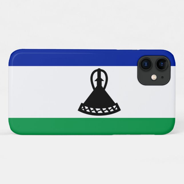 Lesotho Flag Case-Mate iPhone Case (Back (Horizontal))