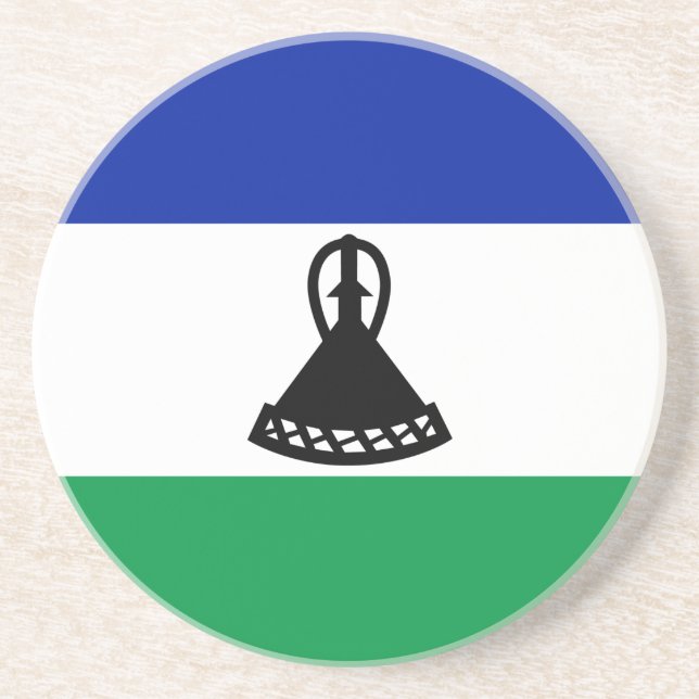 Lesotho Flag Coaster (Front)