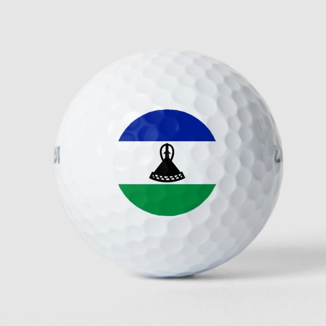 Lesotho Flag Golf Balls (Front)