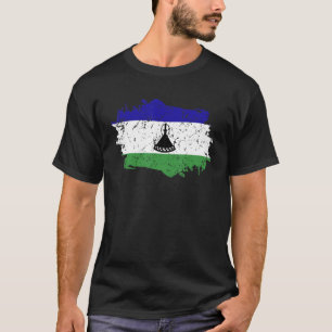 Lesotho Flag Grunge Country Flag Lesotho T-Shirt