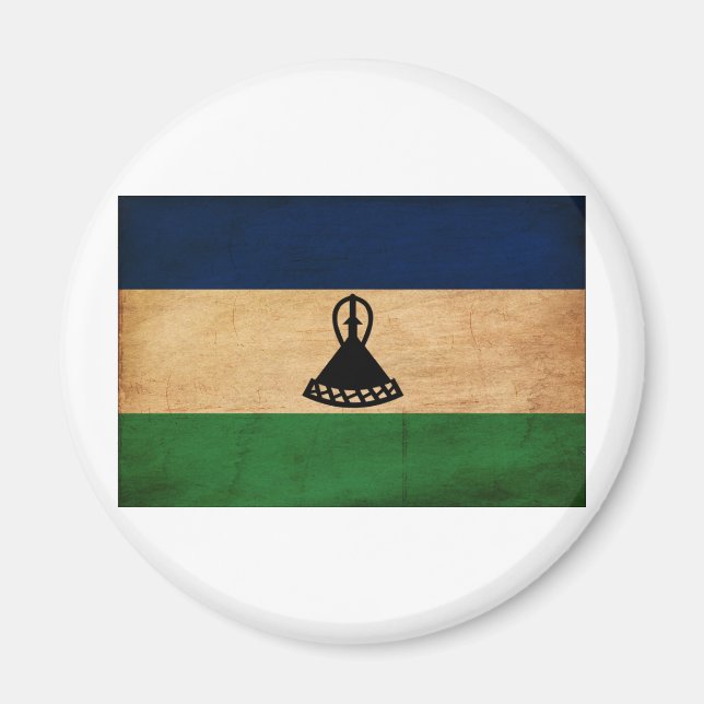 Lesotho Flag Magnet (Front)
