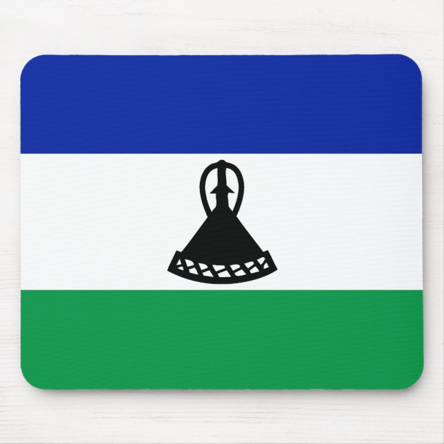 Lesotho Flag Mouse Mat (Front)