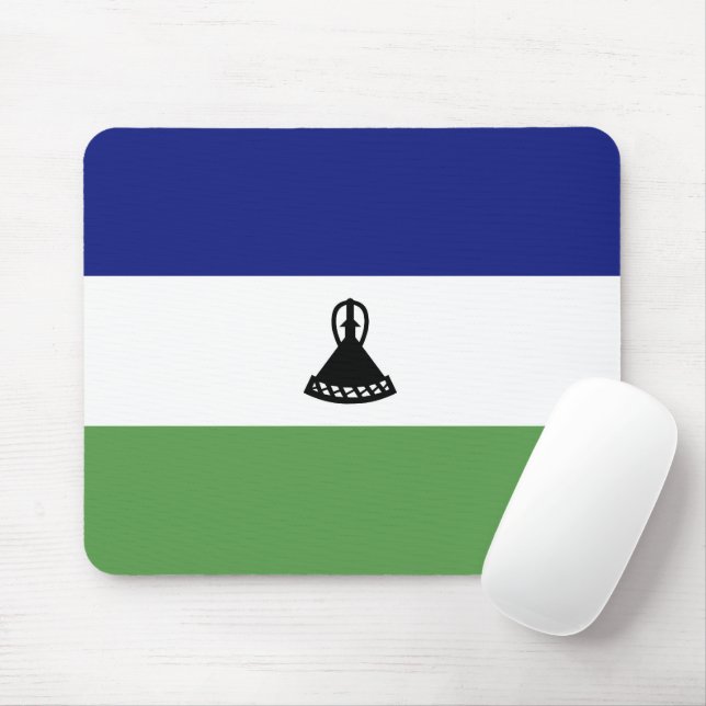 Lesotho flag mouse mat (With Mouse)