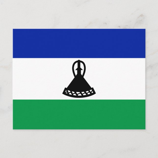 Lesotho Flag Postcard (Front)