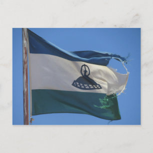 lesotho flag postcard