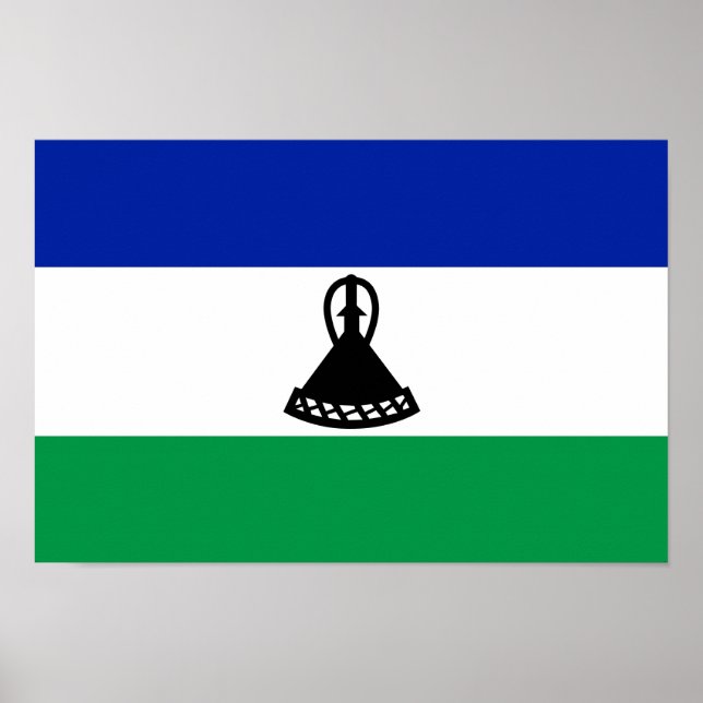 Lesotho Flag Poster (Front)