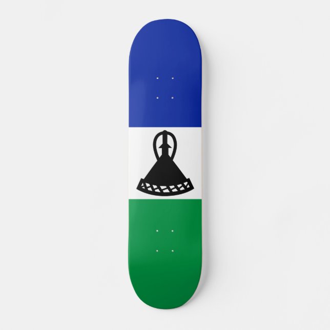 Lesotho Flag Skateboard (Front)