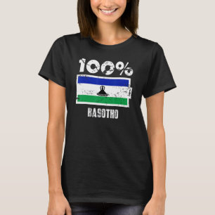 Lesotho Flag Support 100 Basotho Battery Power T-Shirt