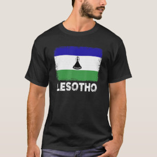 Lesotho Flag Support Lesotho People Women Men T-Shirt