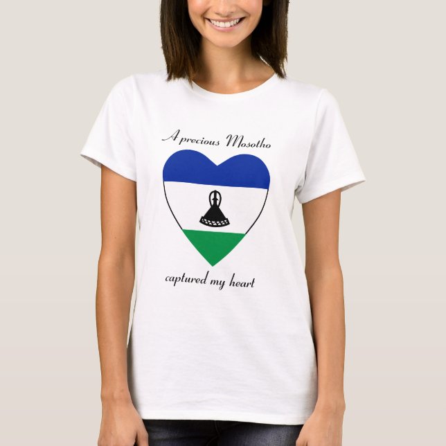 Lesotho Flag Sweetheart T-Shirt (Front)