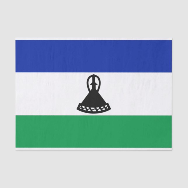 Lesotho Flag Tissue Paper (Front)