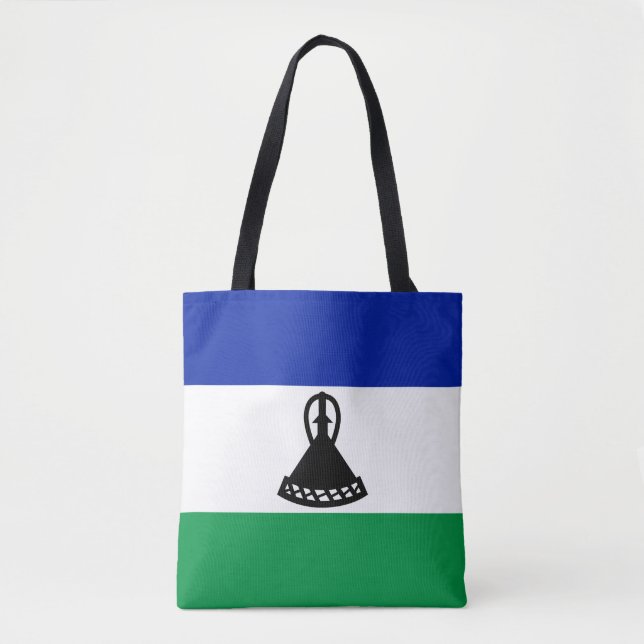 Lesotho Flag Tote Bag (Front)
