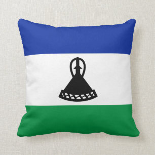 Lesotho Flag x Flag Pillow