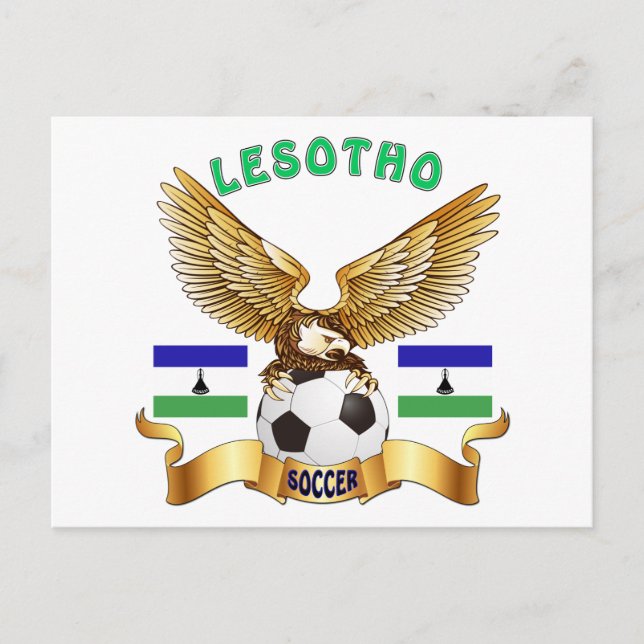 Lesotho Football Designs Postcard (Front)