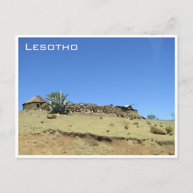 lesotho hut postcard (Front)