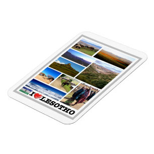 Lesotho - I Love - Magnet
