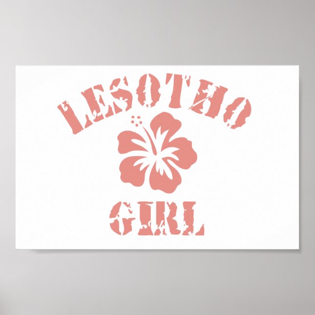 Lesotho Pink Girl Poster (Front)