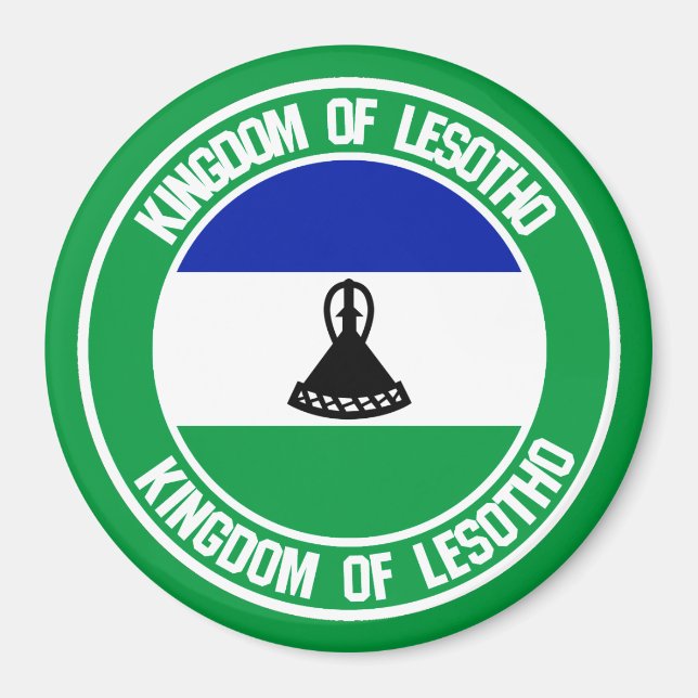 Lesotho Round Emblem Magnet (Front)