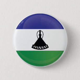 Lesotho  Round Icon Flag  6 Cm Round Badge