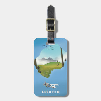 Lesotho South Africa Ski poster Luggage Tag