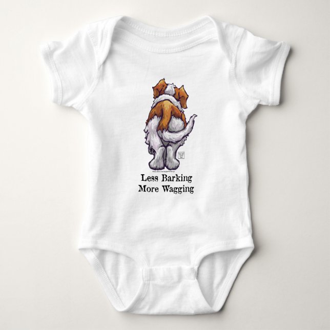 Less Barking, More Wagging Baby Bodysuit (Front)