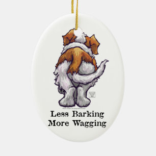 Less Barking, More Wagging Ceramic Tree Decoration