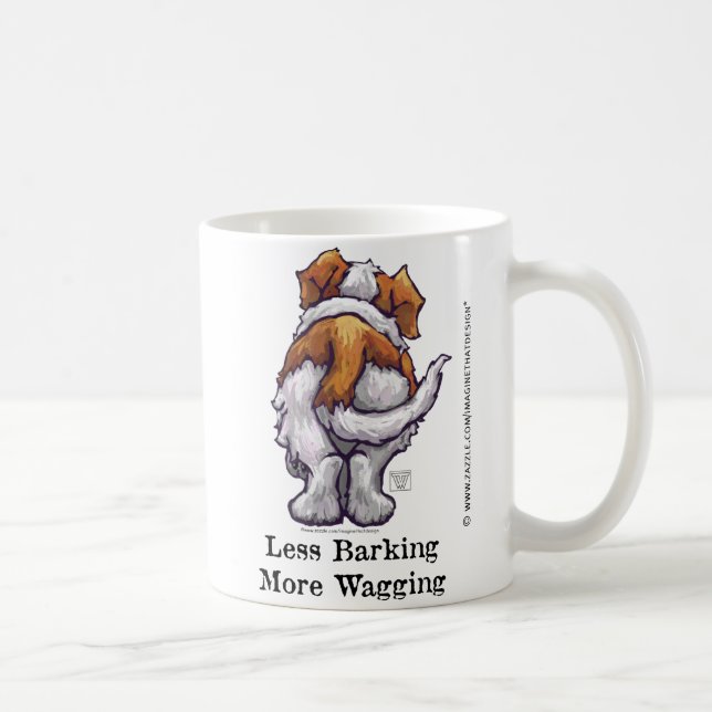 Less Barking, More Wagging Coffee Mug (Right)