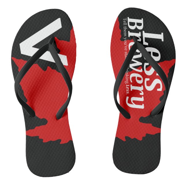 Less Brewery Canada Jandals Flip Flops (Footbed)
