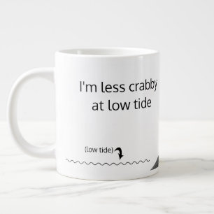 Less Crabby Need Coffee Ecuadorian Hermit Crab Art Large Coffee Mug