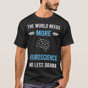 Less Drama Neuroscience Neuroscientist T-Shirt