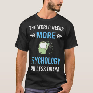 Less Drama Psychology Psychologist T-Shirt