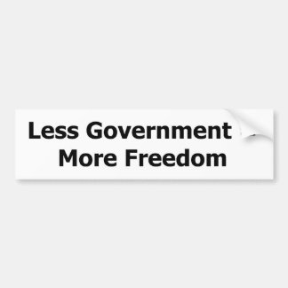 Less Government = More Freedom Bumper Sticker